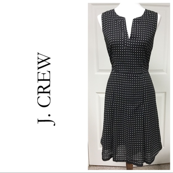 J. Crew Dresses & Skirts - ❗️reduced ❗️J. CREW BLACK & WHITE POLKA DOT DRESS